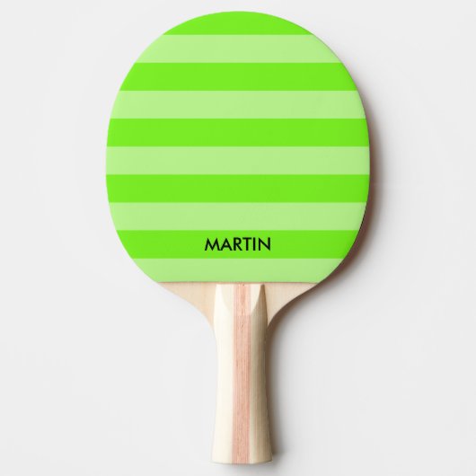 Neon green stripe table tennis ping pong paddle tafeltennisbatje (Voorkant)