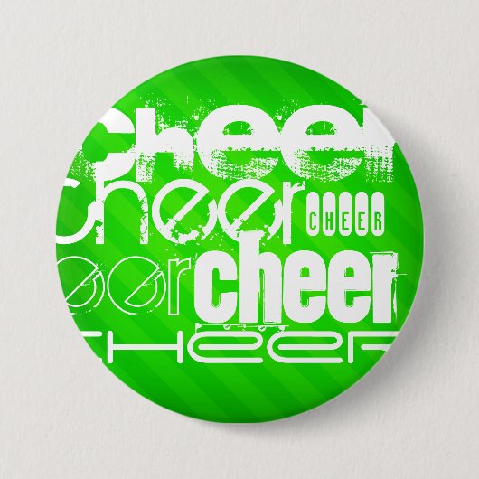 Neon Green Stripes Ronde Button 7,6 Cm (Voorkant)