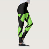 Neon Green Team/Club Leggings met Fake Shorts (Rechts)