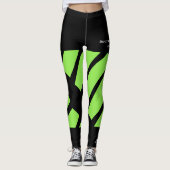 Neon Green Team/Club Leggings met Fake Shorts (Voorkant)