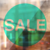 Neon Green Transparent Window Sale Sign Sticker (Vel 2)