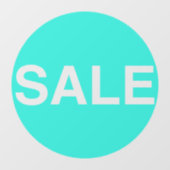 Neon Green Transparent Window Sale Sign Sticker (Vel)