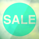 Neon Green Transparent Window Sale Sign Sticker (Vel 3)