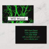 Neon Green Tree Branches Decoratief Koel Abstract Visitekaartje (Voorkant / Achterkant)