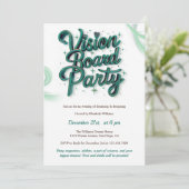 Neon Green Vision Board Manifestatiepartij Kaart (Staand voorkant)