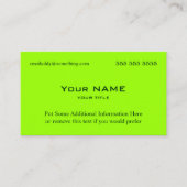 Neon Green Visitekaartje (Voorkant)