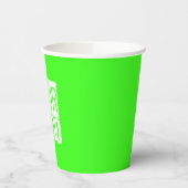 Neon Green - Voeg gewaagde logo papieren bekers to (Links)