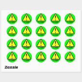 Neon Green  Warning Symbool Sticker (Vel)