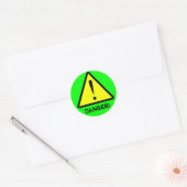 Neon Green  Warning Symbool Sticker (Envelop)