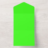 Neon Green Wedding All-in-One Uitnodigen – Aanpass All In One Uitnodiging (Binnen)