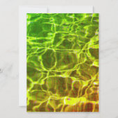 Neon Green Wedding Water Abstracte artistieke held Kaart (Achterkant)