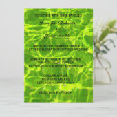 Neon Green Wedding Water Abstracte artistieke held Kaart (Staand voorkant)