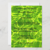 Neon Green Wedding Water Abstracte artistieke held Kaart (Voorkant)