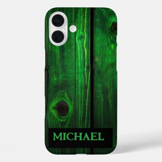 Neon Green Wood Moderne Abstracte iPhone / iPad ho Case-Mate iPhone Case (Achterkant)