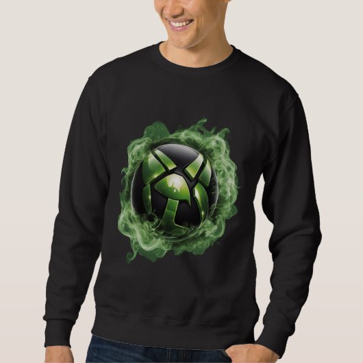 Neon Green Xbox Smoke: Exclusief 8K T-shirt ontwer (Voorkant)