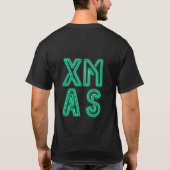 Neon green xmas kerstmis t-shirt (Achterkant)