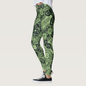 Neon Green Yoga Zen Floral Paisley Mandala Pattern Leggings (Links)