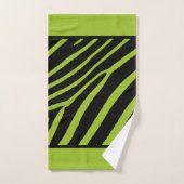 Neon Green Zebra Print Handdoek (Handdoek)