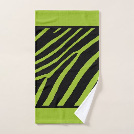 Neon Green Zebra Print Handdoek (Handdoek)