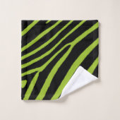 Neon Green Zebra Print Handdoek (Wasdoekje)