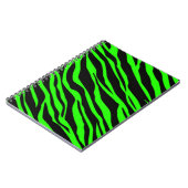 Neon Green Zebra Striped Notitieboek (Linkerzijde)