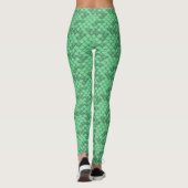 Neon Green Zeemeermin Schaal Leggings Ariel Geïnsp (Achterkant)