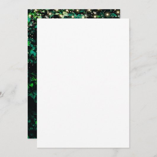 Neon Greenery Green Wall Birthday Party Kaart (Voorkant / Achterkant)