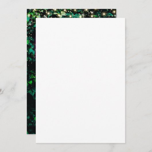 Neon Greenery Green Wall Let's Party Invitation Kaart (Voorkant / Achterkant)