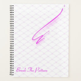 Neon Grid Break Art | Isometric Grid with Pink Acc Planner