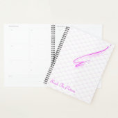 Neon Grid Break Art | Isometrisch raster met roze Planner (Display)