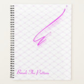 Neon Grid Break Art | Isometrisch raster met roze Planner (Voorkant)