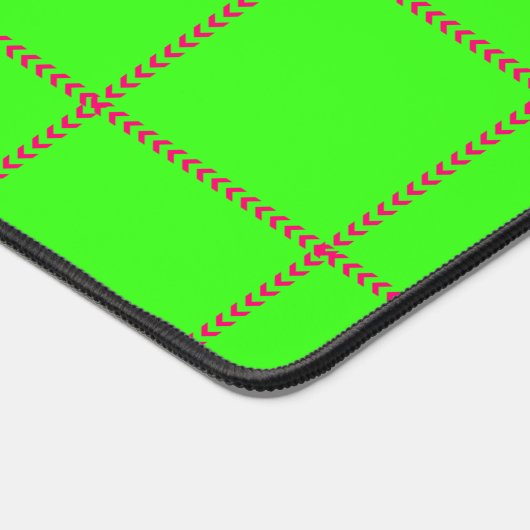 Neon Grid Desk Mat With Pink Arrows – Customizable (Hoek)