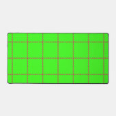 Neon Grid Desk Mat With Pink Arrows – Customizable (Voorkant)