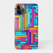 Neon Grid - Kleurrijk Abstract Mozaïek Case-Mate iPhone Case (Achterkant)