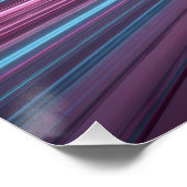 Neon Grid Racer in Futuristic Tunnel Perfect Poster (Hoek)