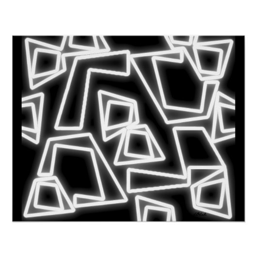 Neon Grid Runner Perfect Poster (Voorkant)