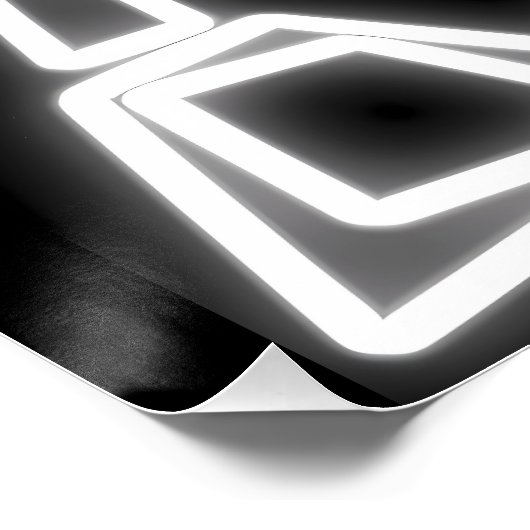 Neon Grid Runner Perfect Poster (Hoek)