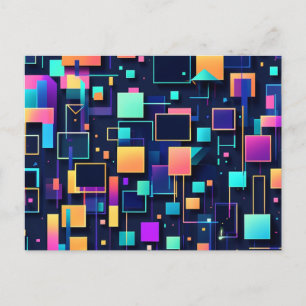 Neon Gridlock Briefkaart
