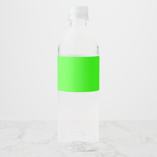 Neon Groen Aangepast Waterfles Etiket (Voorkant)