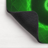 Neon Groen Abstract Cirkelpatroon Muismat (Hoek)