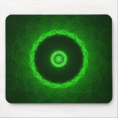 Neon Groen Abstract Cirkelpatroon Muismat (Voorkant)