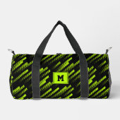 Neon Groen Abstract Geometrisch Aangepaste Gym Spo Plunjezak (Voorkant)