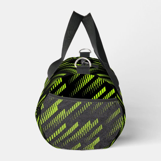 Neon Groen Abstract Geometrisch Aangepaste Gym Spo Plunjezak (Rechts)