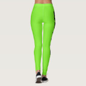 Neon Groen Actieve Sport Leggings (Achterkant)