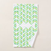 Neon groen blad - fractal art, bad handdoek (Handdoek)