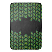 Neon groen blad - fractal art, badmat (Voorkant Verticaal)