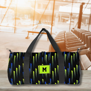 Neon Groen Blauw Abstract Geometrische Sport  Plunjezak