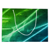 NEON groen blauw moderne strepen strepen van kleur Groot Cadeauzakje (Achterkant)