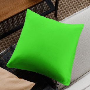 Neon Groen Effen Kleur   Klassiek Kussen
