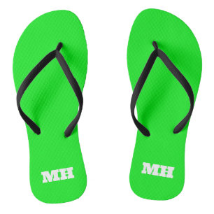 Neon Groen Elegant Minimalistisch Kleur Eenvoudig Teenslippers